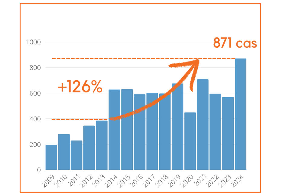 graphique CNRL 2024 cas France