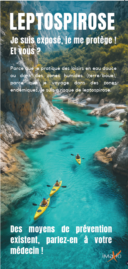 Dépliant éducatif sur la leptospirose pour les voyages et les loisirs